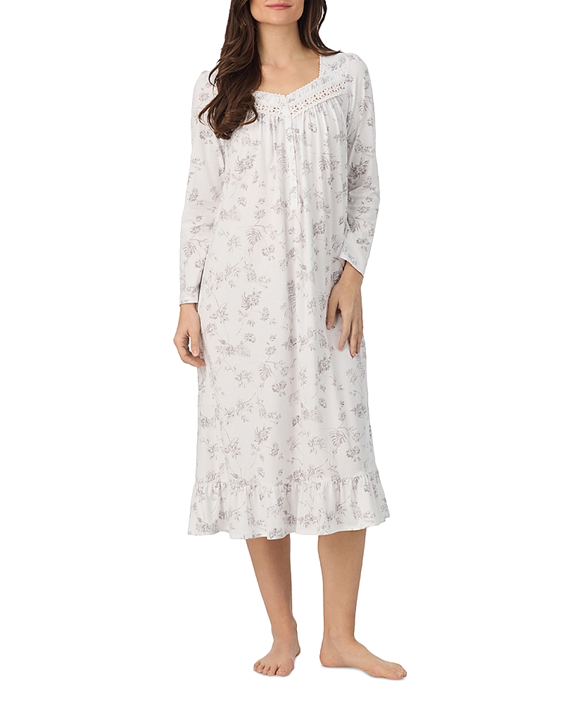 Eileen West Jersey Knit Nightgown In White