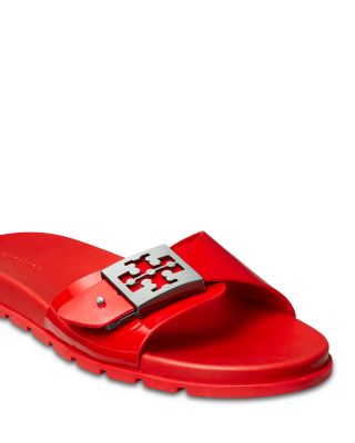 Women's Slip On Buckled Slide Sandals