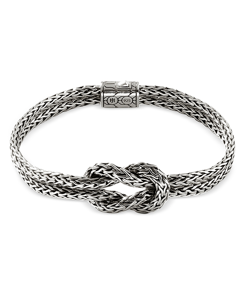 John Hardy 14K Yellow Gold & Sterling Silver Love Knot Woven Chain Statement Bracelet