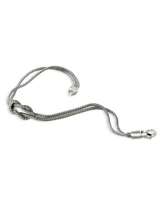 14K Yellow Gold & Sterling Silver Love Knot Bracelet, 3.6mm