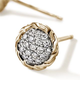 JH Essentials 14K Yellow Gold Diamond Pav&eacute; Stud Earrings