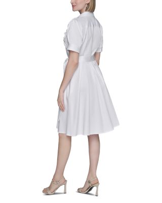 Flower Corsage Shirtdress