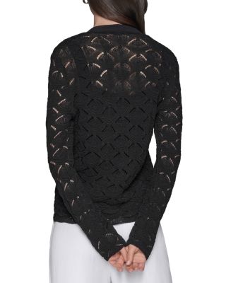 Fan Detail Button Up Sweater