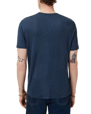 Biello Slim Fit Short Sleeve Henley Shirt  