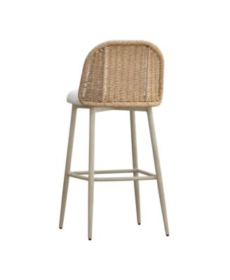 Alexa Rattan Performance Fabric Barstool