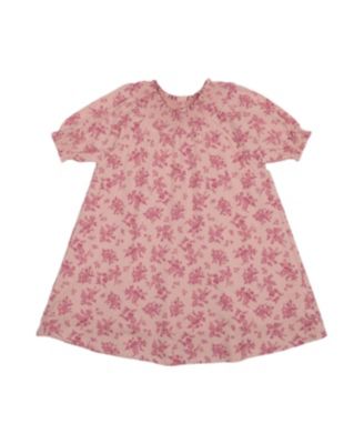 Girls' Smocked Floral Short Sleeve Dress - Little Kid
