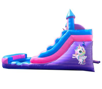  Inflatable Water Slide Without Blower Foot Backyard Inflatable Slide for Summer Fun - Slide with Water Pool for Kids