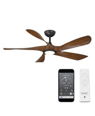 WAC Smart Fans Swirl 5 54in Selectable 2700-3000-4000-5000K LED Indoor or Outdoor Smart Home Ceiling Fan