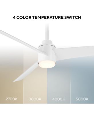 Smart Fans Novelle 52in Selectable 2700-3000-4000-5000K LED Indoor or Outdoor Smart Home Ceiling Fan