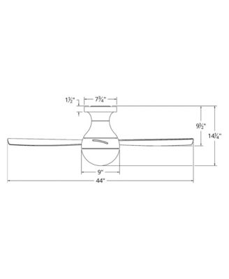 Smart Fans Orb 44in Indoor or Outdoor Flushmount Smart Compatible Ceiling Fan