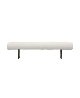  Karol Performance Vegan Leather Bench in Cream