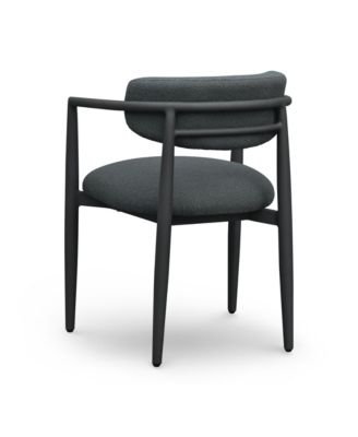 Annika Textured Fabric Outdoor Dining Arm Chair