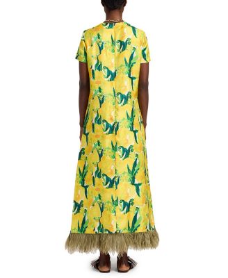 Swing Dress with Feathers