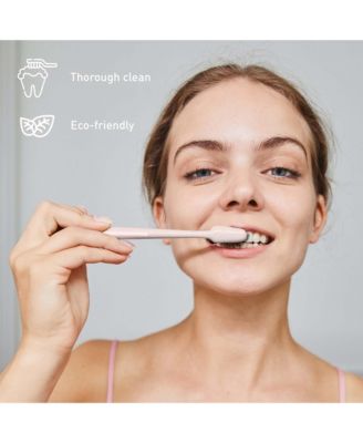 Family Dental Care Bundle: RET200 Oscillating Electric Rechargeable Toothbrush, Eco-Friendly Cedarwood Toothbrushes (6 Pack), Portable UV Toothbrush Sanitizer