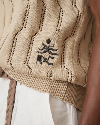 CHE THIEGO Pointelle V Neck Vest