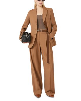 Wool Notched Lapel Blazer