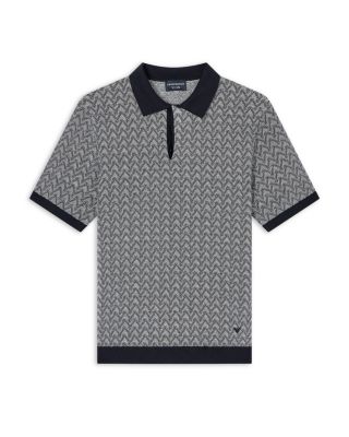 Chevron Regular Fit Short Sleeve Polo Sweater  