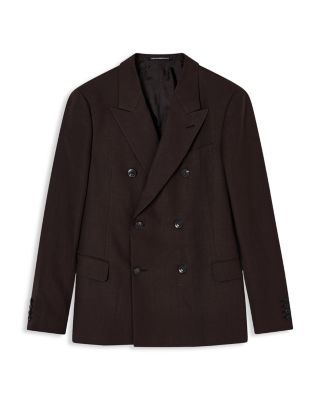 Linen Double Breasted Peak Lapel Blazer