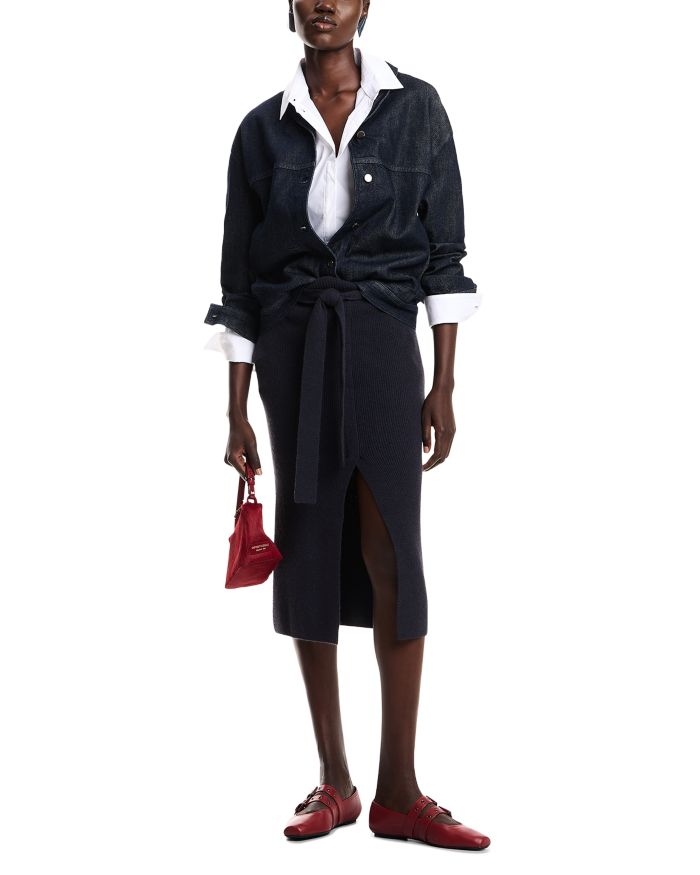 Dark Denim Jacket with Rolled Collar