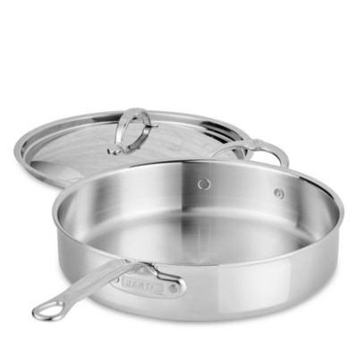 ProBond Luxe 5 Quart Professional Clad Stainless Steel Saute Pan with Lid