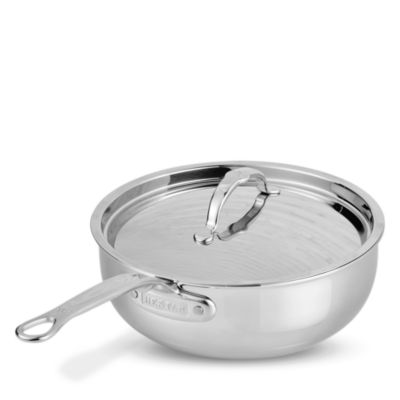 ProBond Luxe 3.5 Quart Professional Clad Stainless Steel Essential Pan with Lid