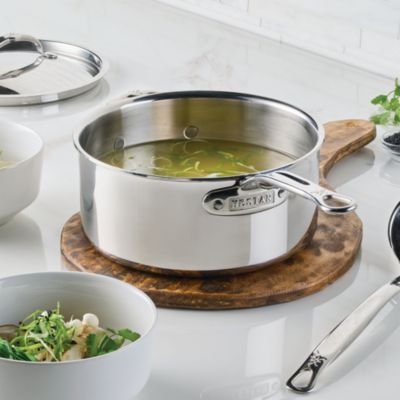 ProBond Luxe 4 Quart Professional Clad Stainless Steel Saucepan with Lid 