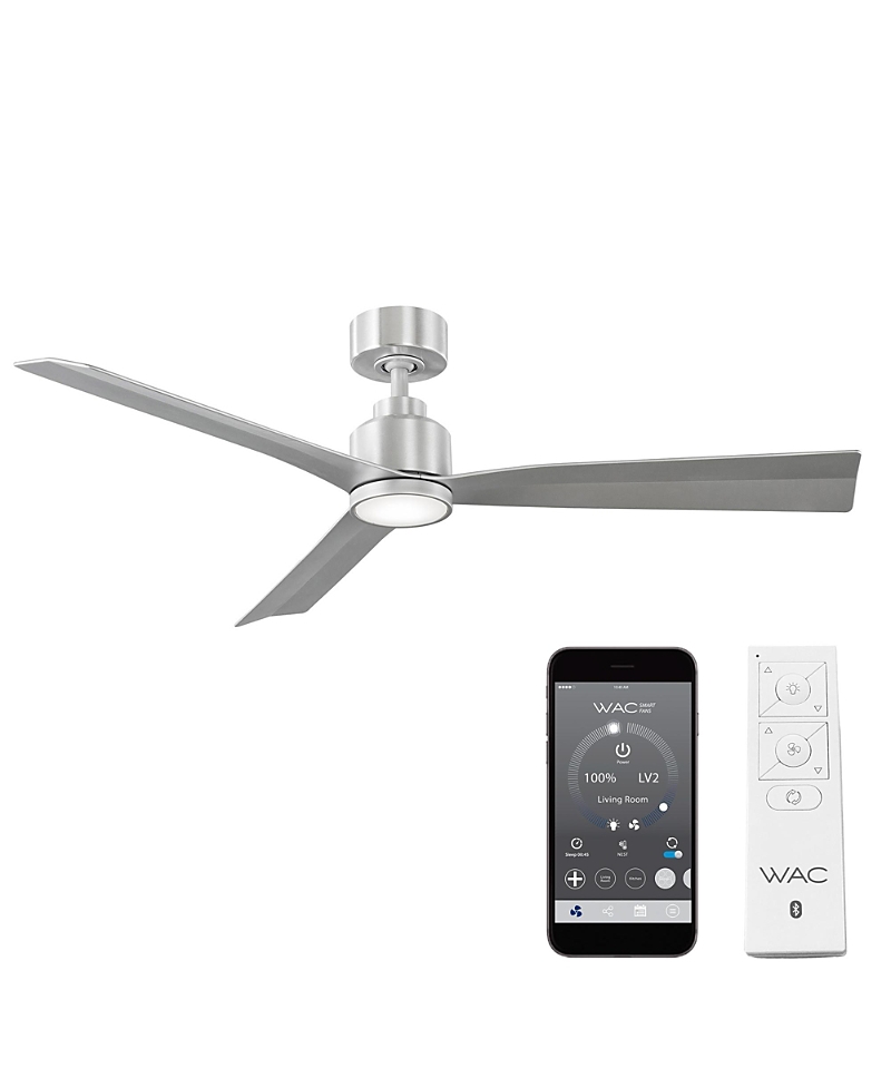 Wac Lighting Smart Fans Clean 52 in 3000K Led Indoor or Outdoor Smart Home Ceiling Fan