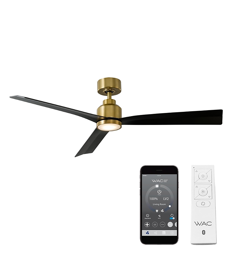 Wac Lighting Smart Fans Clean 52 in 3000K Led Indoor or Outdoor Smart Home Ceiling Fan