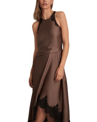 Petites Anais Lace Draped Dress
