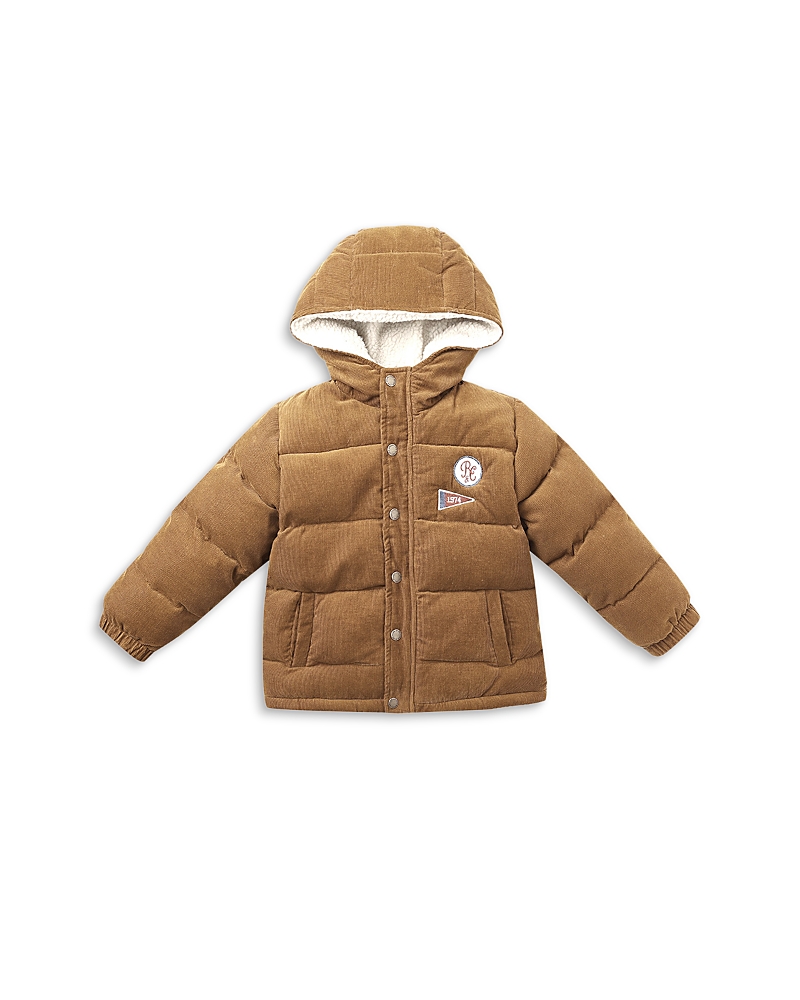 Rylee + Cru Boys' Cord Puffer Jacket - Little Kid In Brown