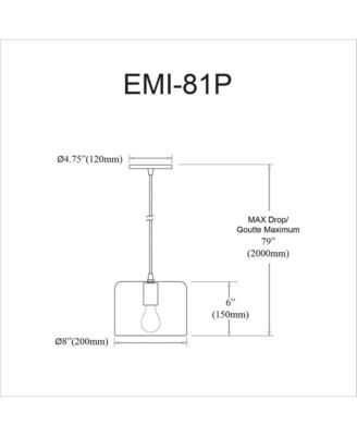 Emilia 1 Light Pendant