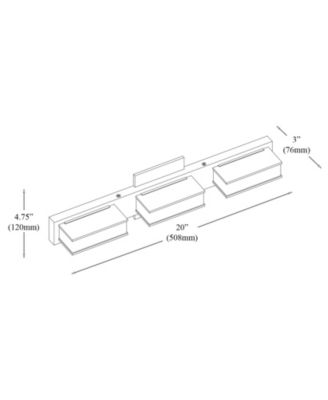 Viola 3 Light LED Wall Vanity Light