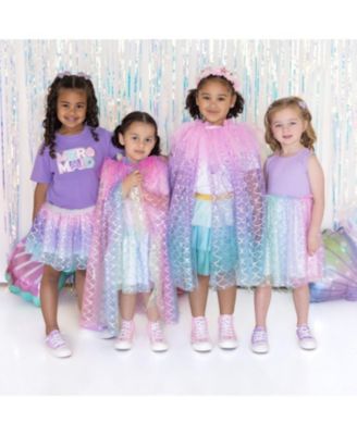 Girls' Rainbow Mermaid Cape - Little Kid, Big Kid
