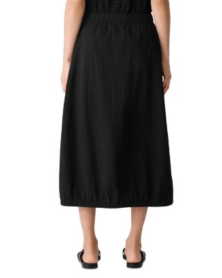 Lantern Textured Midi Skirt