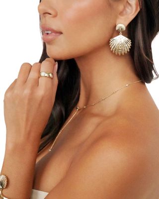 Sun Drenched Shell Drop Earrings 