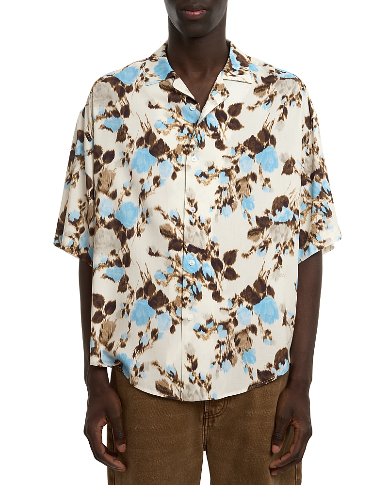 Ami Alexandre Mattiussi Printed Short Sleeve Shirt In White