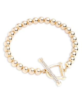 Pav&eacute; Toggle Beaded Flex Bracelet