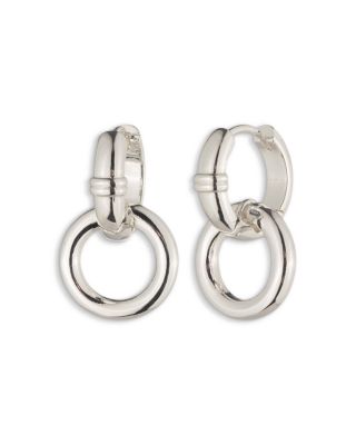 Circle Charm Hoop Earrings