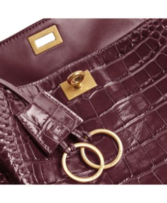 Balenciaga Rodeo Mini Handbag Crocodile Embossed