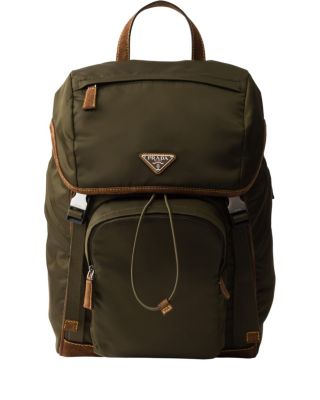 Re-Nylon And Saffiano Leather Backpack