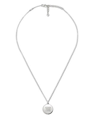 Sterling Silver Blind for Love Double G Disc Pendant Necklace, 19.7-21.7"
