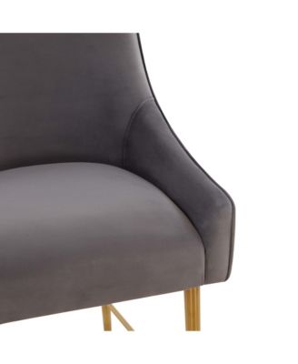 Beatrix Velvet Counter Gold Legs Stool