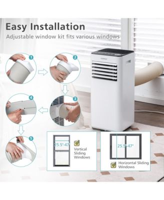  10000 BTU Portable 3-in-1 Air Conditioner with Fan Dehum Sleep Mode