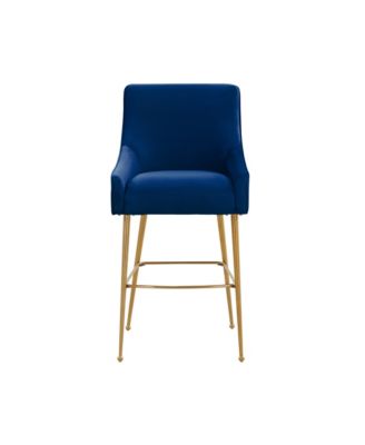  Beatrix Velvet Bar Stool - Gold Legs