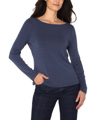 Boat Neck Long Sleeve Top 