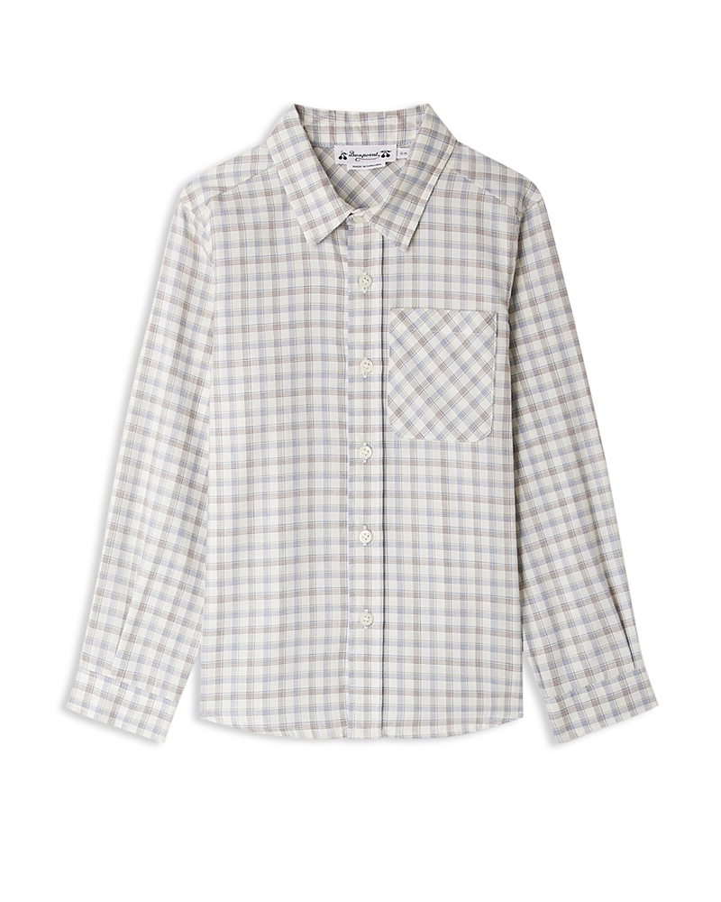 Bonpoint Tango Checked Shirt In Gray