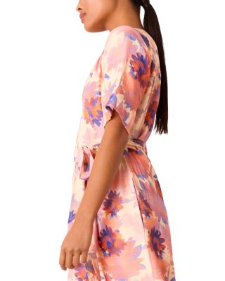 Petite Floral Button Front Jumpsuit