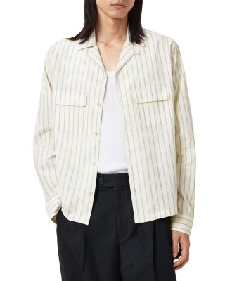 ALLSAINTS - Stanley Boxy Fit Long Sleeve Camp Shirt