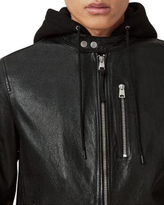 Ashton Hooded Leather Jacket