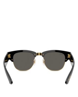 Mega Clubmaster A$AP Rocky Blacked Out Collection Square Sunglasses, 53mm